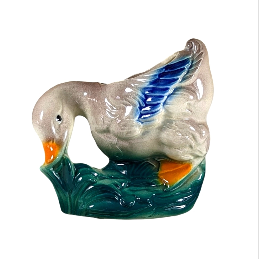 Royal Copely Vintage Mallard Duck Planter
